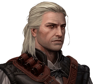 Портрет Геральта в игре