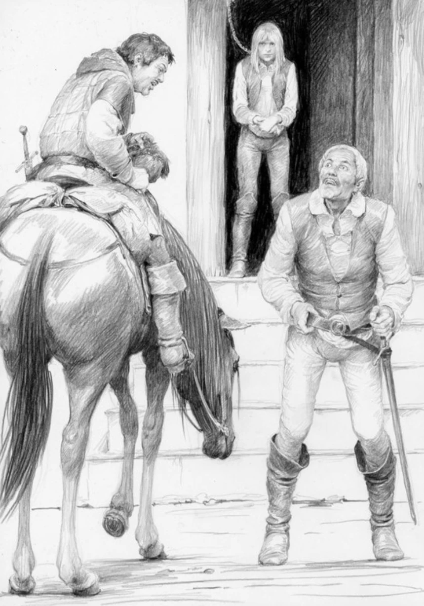 Цири в плену Бонарта, иллюстрация Дениса Гордеева