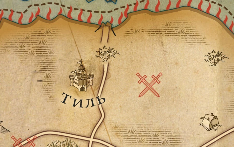 Тиль на карте