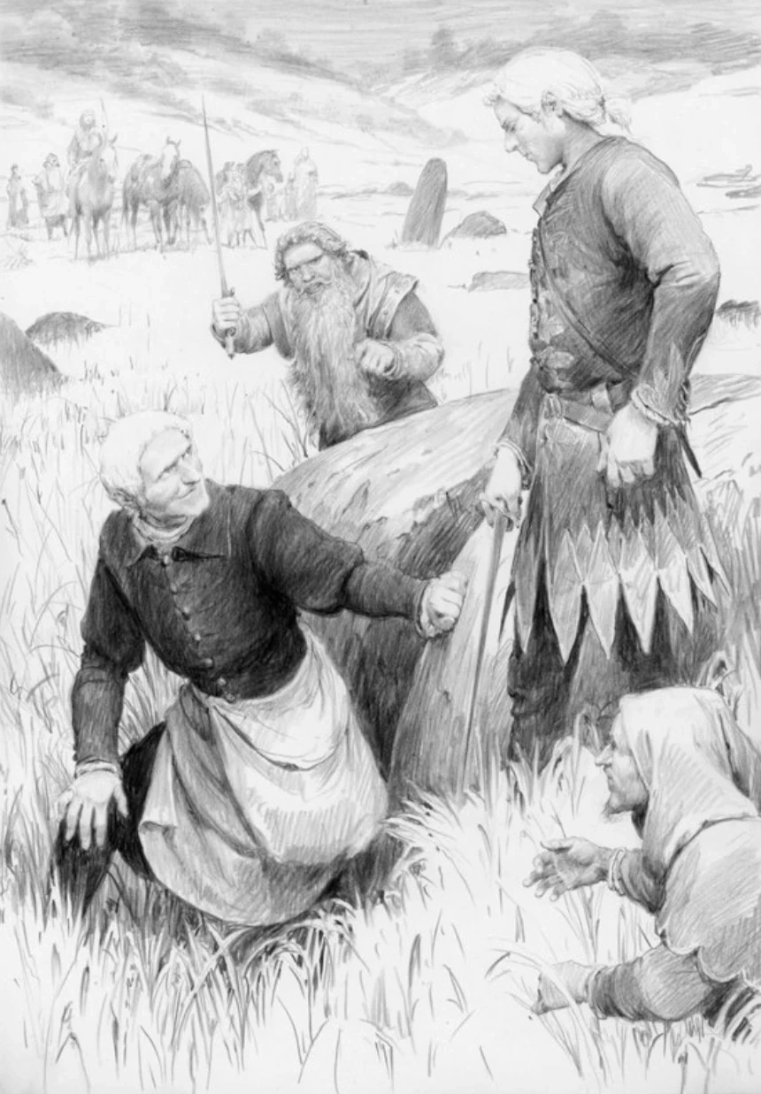 Регис и Геральт, иллюстрация Дениса Гордеева