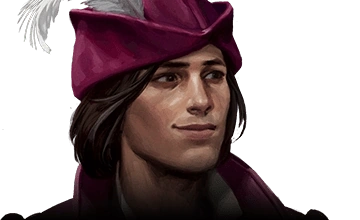 Портрет молодого Лютика в игре 