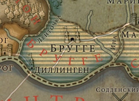 Бругге на картеВ2