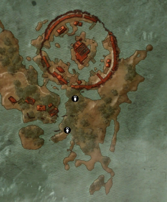 Карта Мышиной башни и её окрестностей