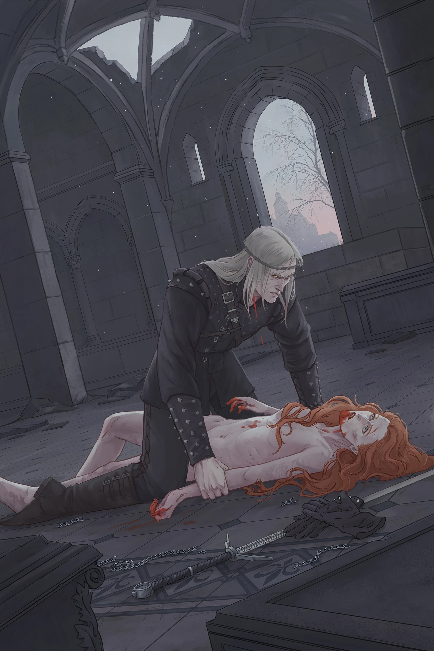 Геральт и Адда, иллюстрация Anne Svart к подарочному изданию «»