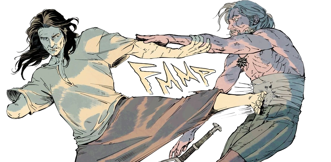 Колм сражается с Геральтом, комикс «»