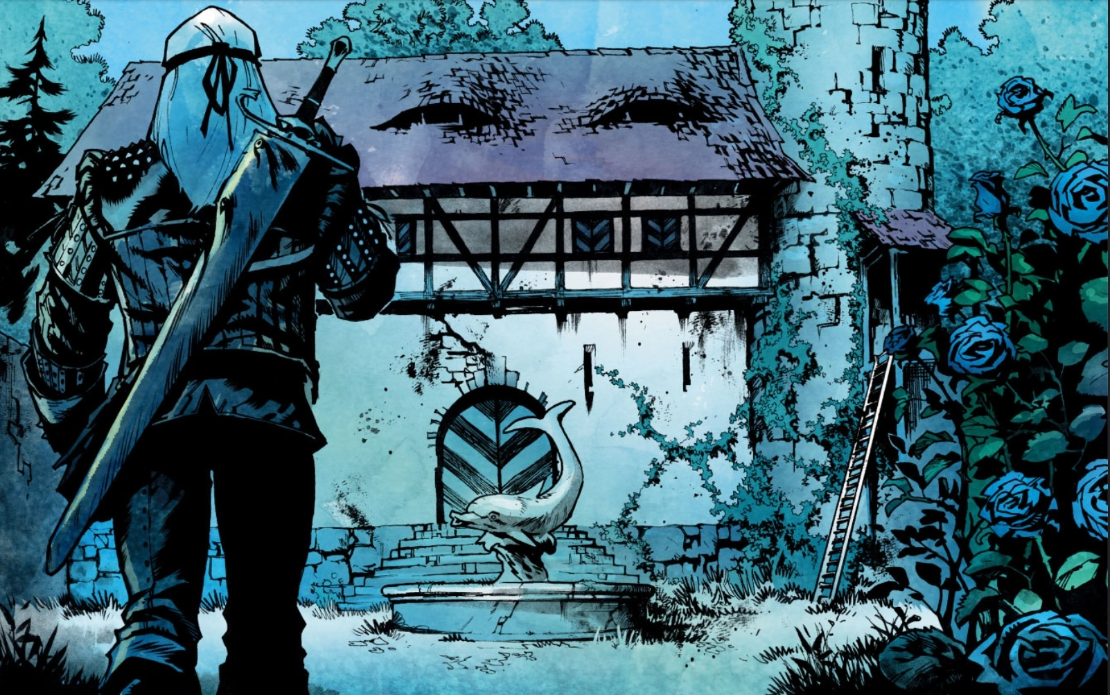 Двор поместья в комиксе «»