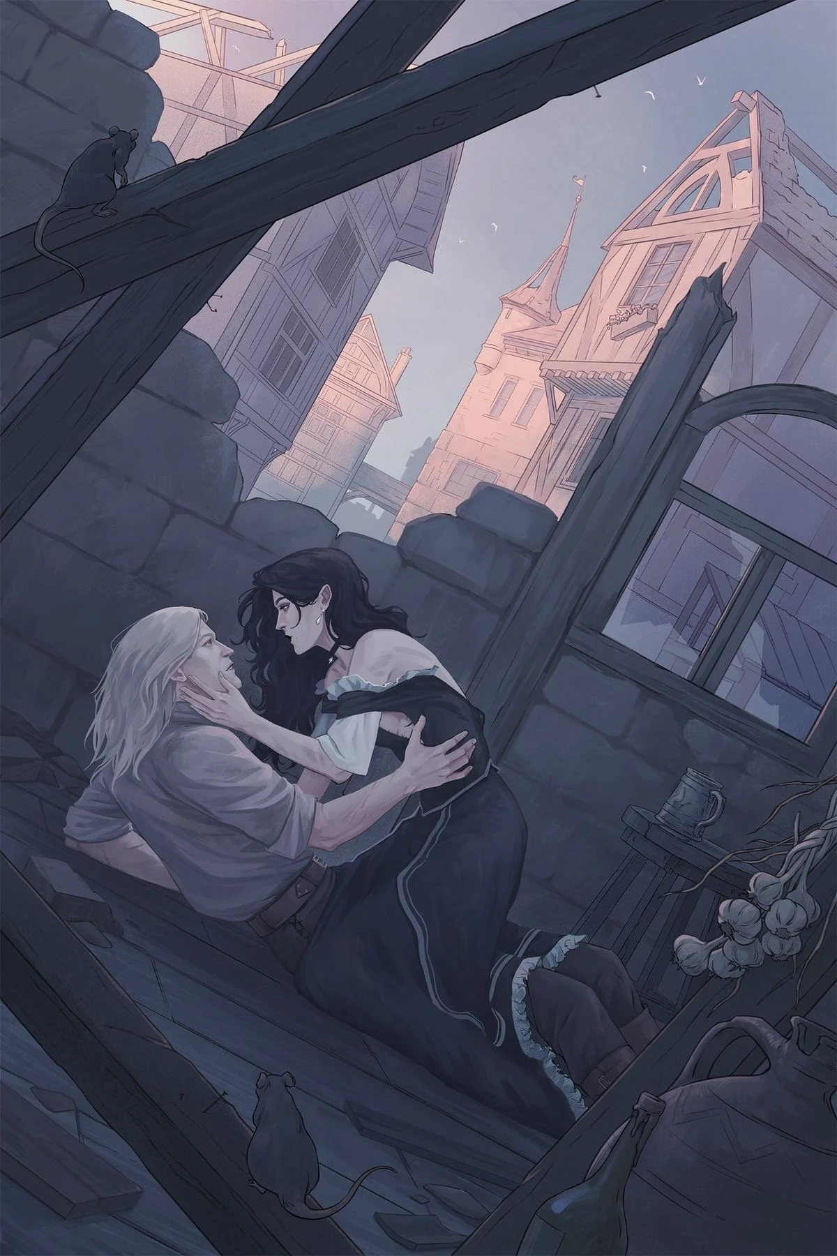 Йеннифэр и Геральт, иллюстрация Anne Svart к подарочному изданию «»