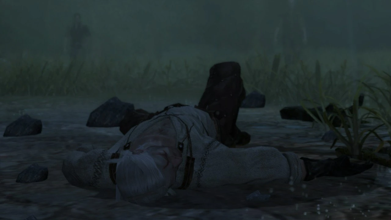 Геральт бежит к крепости Каэр Морхен