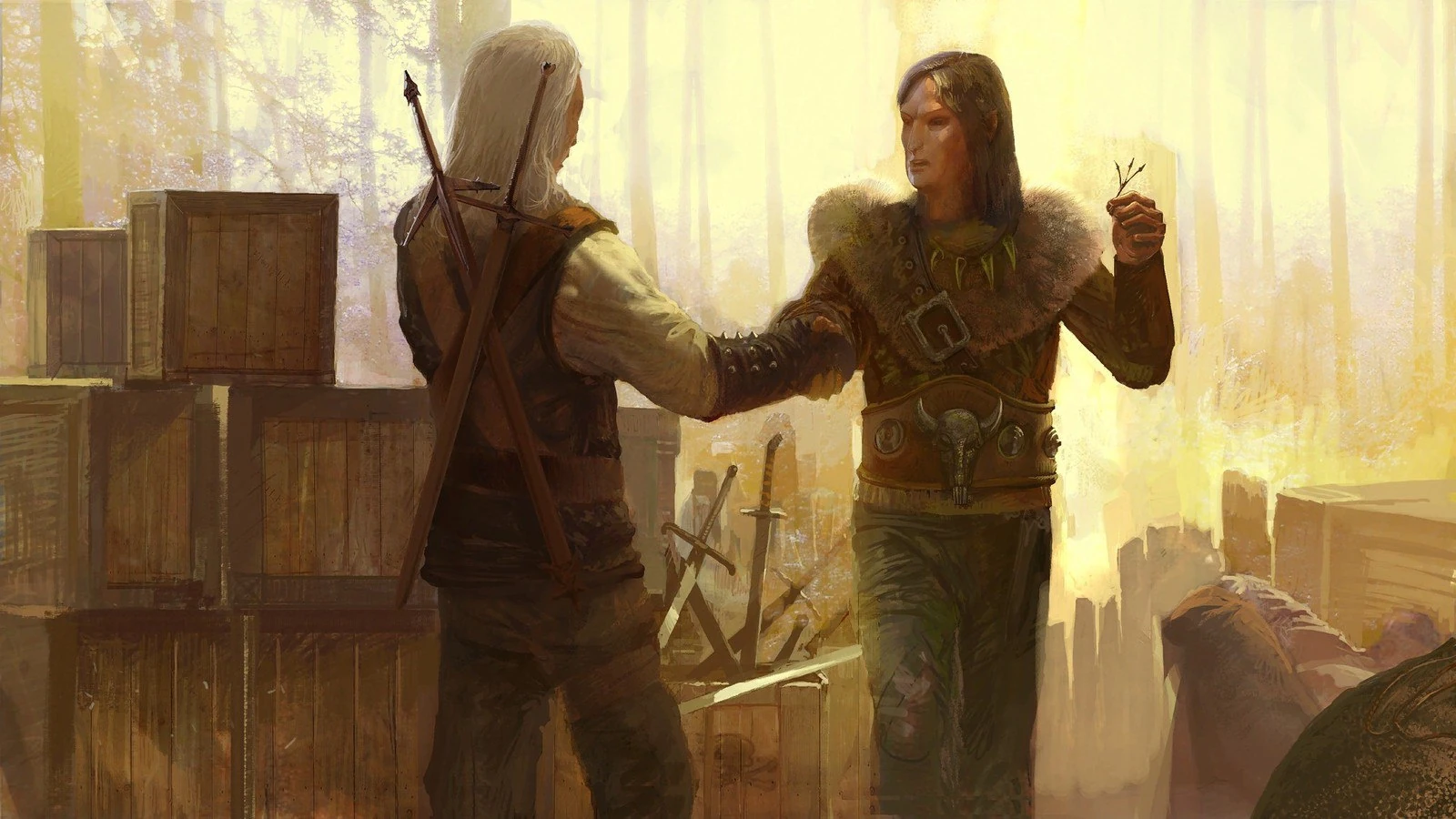 Яевинн в воспоминаниях Геральта в игре