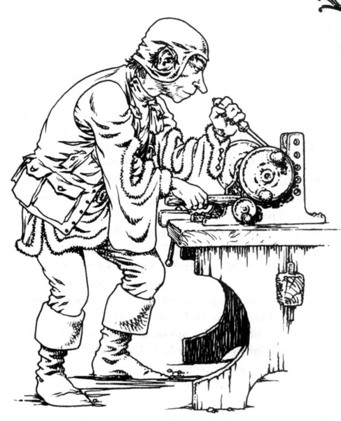 Гном за работой,