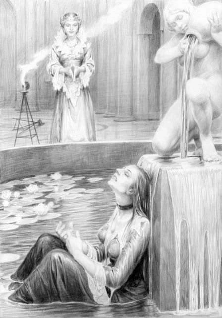 Францеска освобождает Йеннифэр, иллюстрация Дениса Гордеева