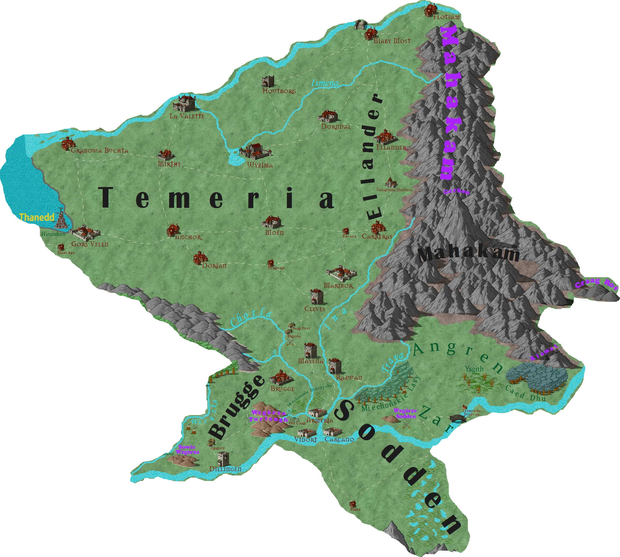 Содден на карте Темерии