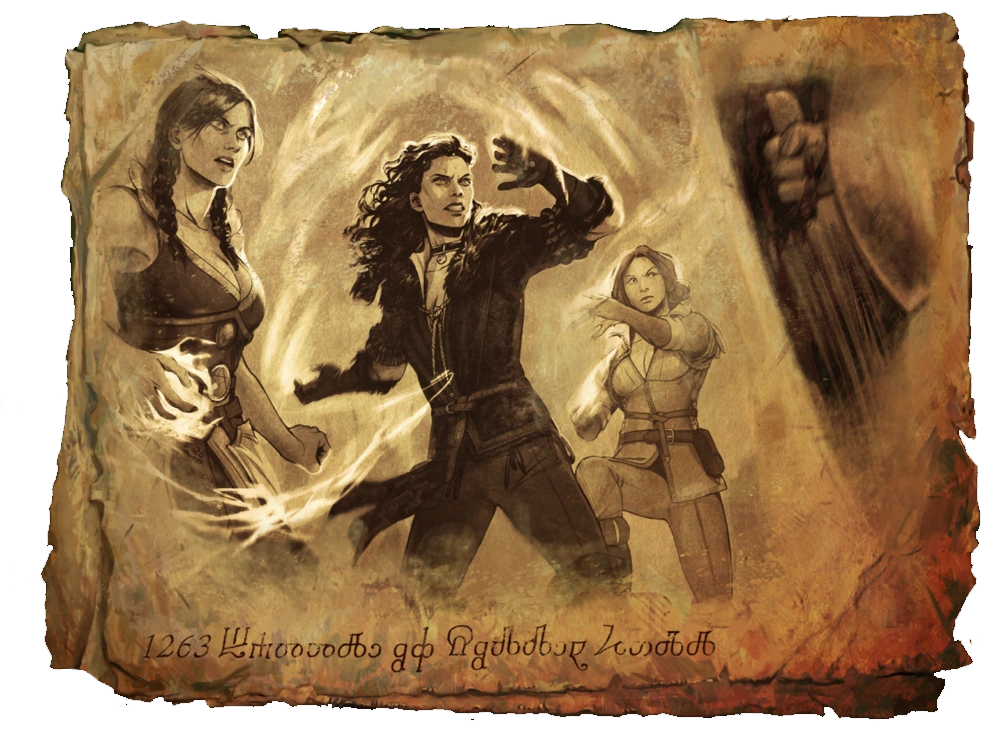 Филиппа, Йеннифэр и Трисс сражаются в Соддене,