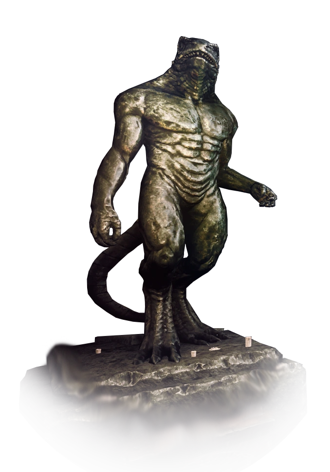 Статуя врана в катакомбах под Лок Муинне,