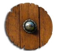 Деревянный круглый щит