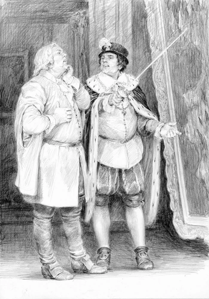 Король Эстерад и Сигизмунд Дийкстра, иллюстрация Дениса Гордеева