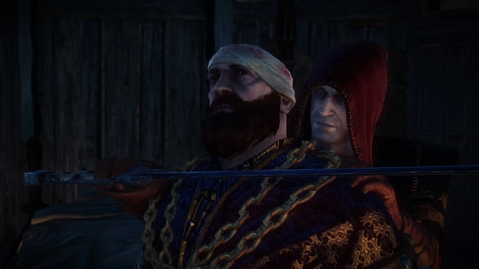 Геральт угрожает Хенсельту