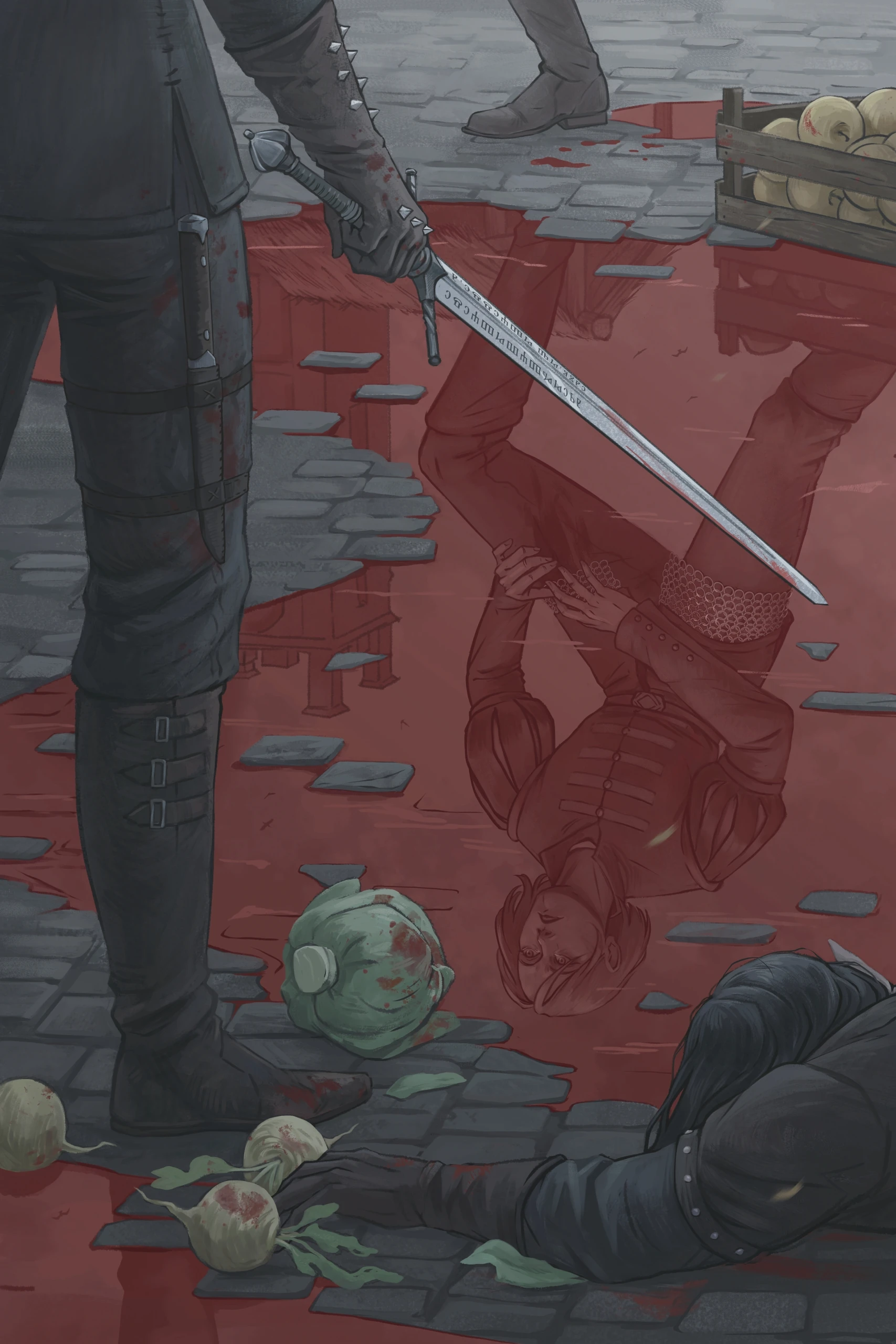 Бой Геральта и Ренфри, иллюстрация Anne Svart к подарочному изданию «»