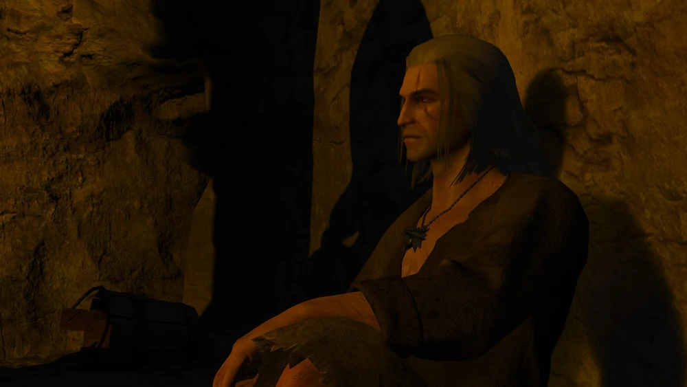 За железной решеткой.