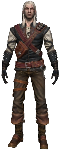 Геральт в качественной кожаной курткеВ1